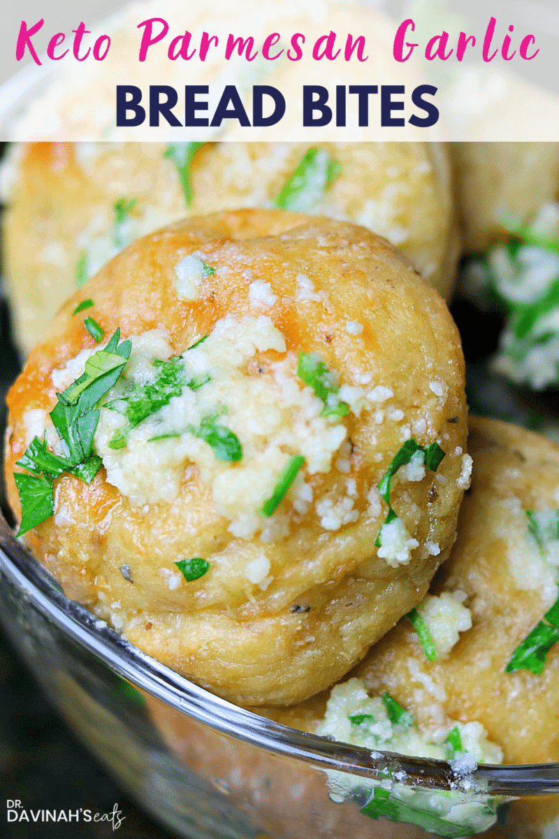 Easy Keto Parmesan Garlic Bread Bites [+VIDEO] Dr. Davinah's Eats