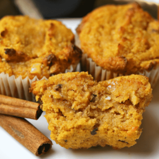 Keto Pumpkin Spice Muffins close-up