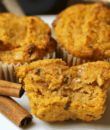 Keto Pumpkin Spice Muffins close-up