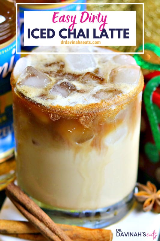 Pinterest image for Keto Dirty Chai Latte cocktail