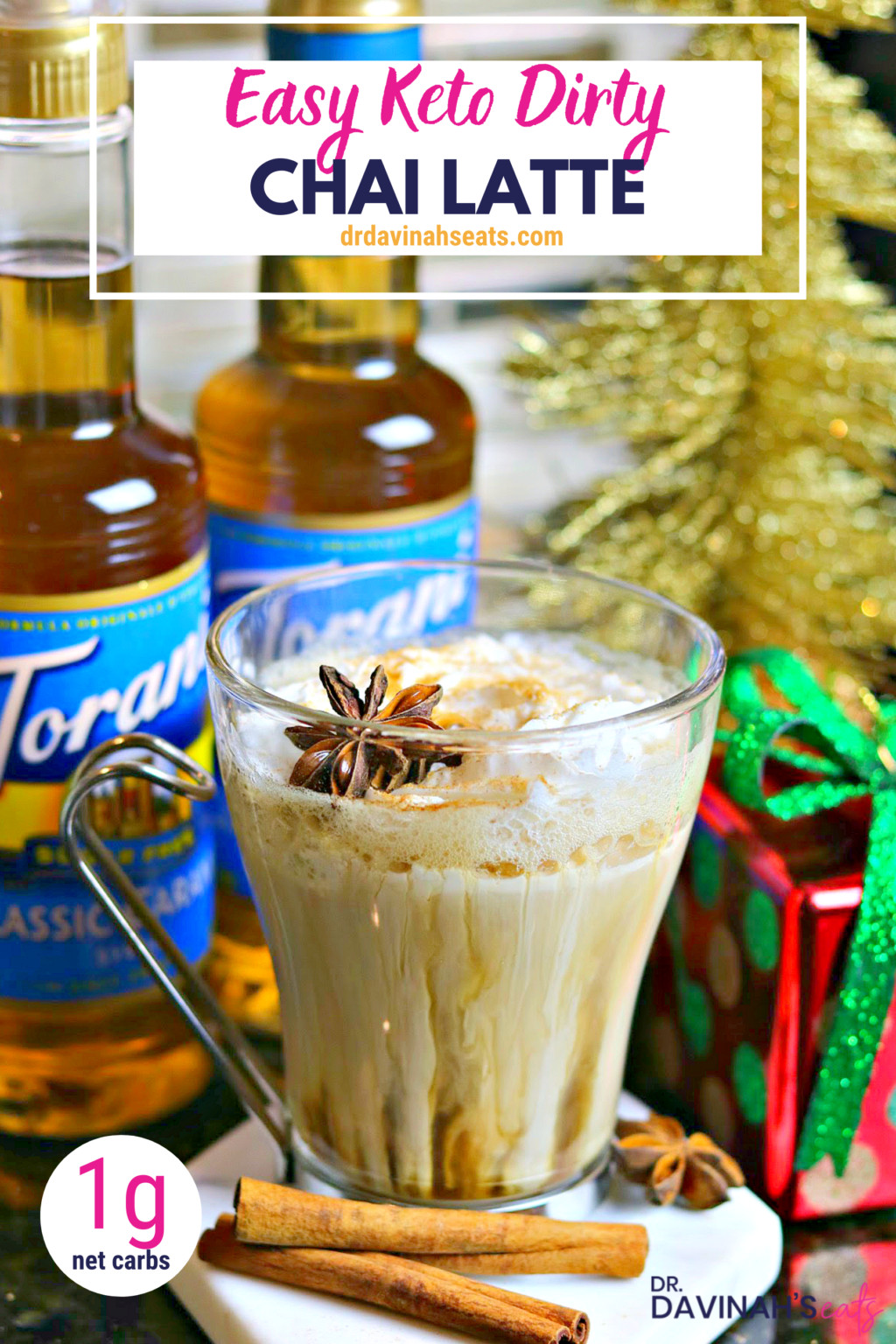 Easy Keto Dirty Chai Tea Latte Recipe (4 Ways) Dr. Davinah's Eats