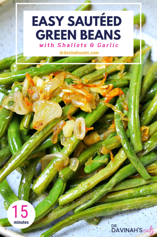 Pinterest image for Keto Sauteed Green Beans