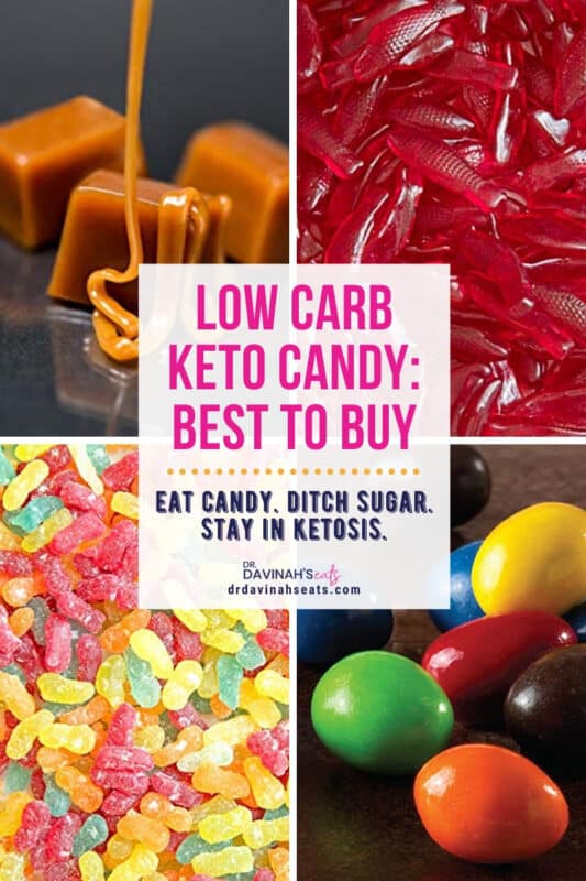 Pinterest Image for keto-friendly candy options to buy