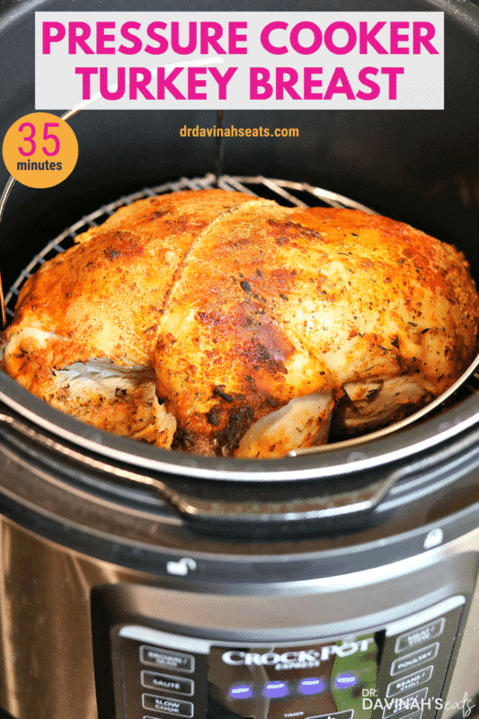 Pressure Cooker Turkey Breast recipe Pinterest image