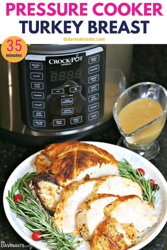 Pressure Cooker Turkey Breast Pinterest image