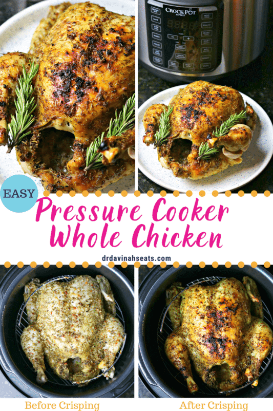 Pinterest image for Pressure Cooker Chicken