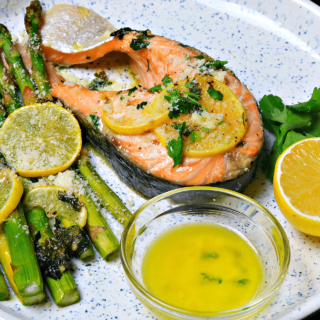 Salmon Steak Sheet Pan Dinner Recipe