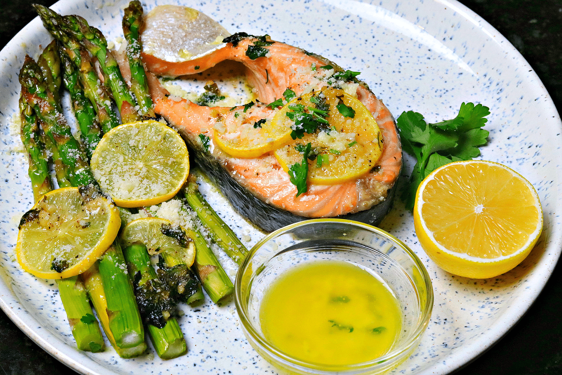 Baked Salmon Steak Sheet Pan Dinner Recipe | Dr. Davinah's Eats