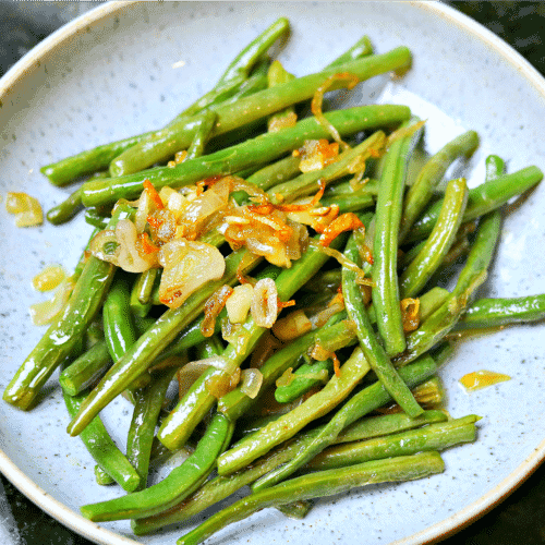 Air Fryer Frozen Green Beans - Dr. Davinah's Eats