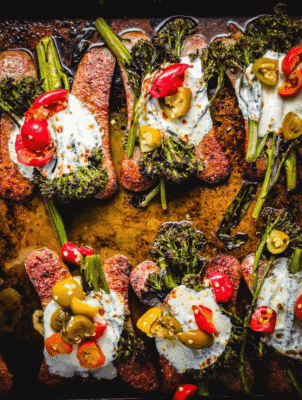 Roasted Broccolini And Sausage Sheet Pan Dinner