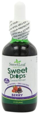One bottle of berry flavored SweetLeaf Sweet Drops Liquid Stevia