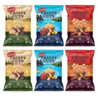 6 assorted bags of Crispy Cuts pork rinds