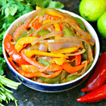 fajita vegetables in a bowl