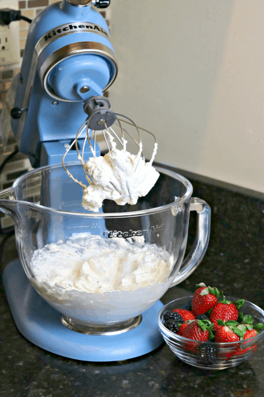 homemade cool whip recipe in a stand mixer