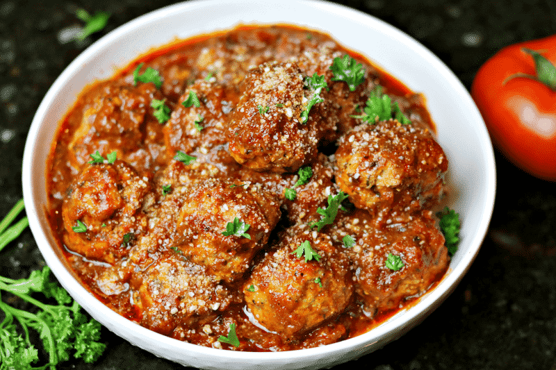 Keto Meatballs in a bowl