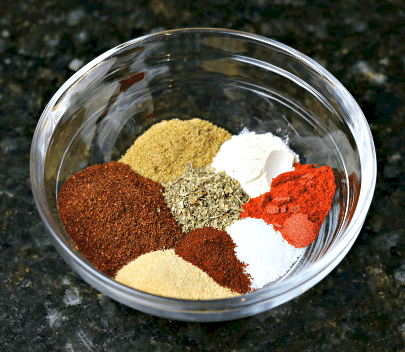 Keto taco seasoning mix in a bowl