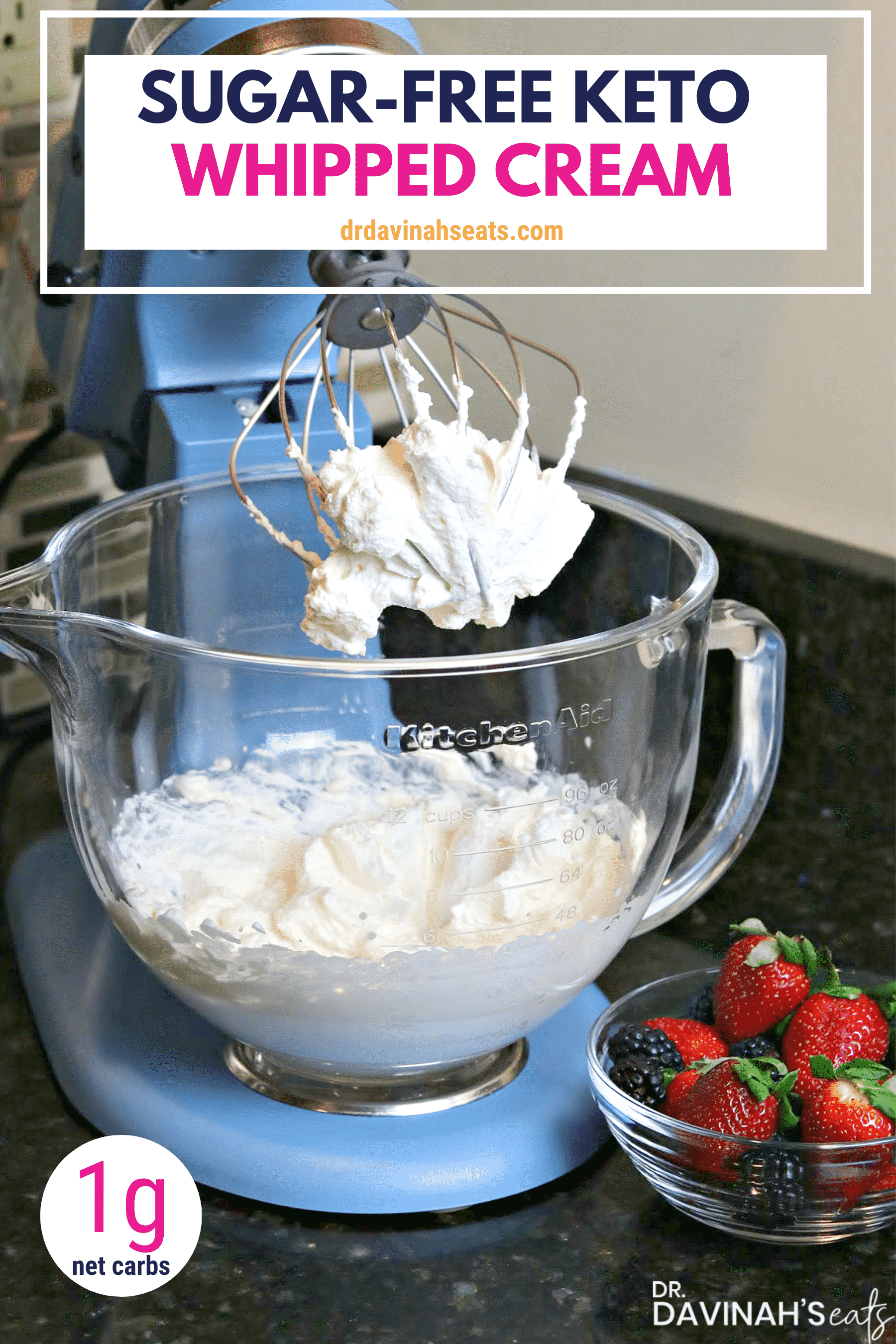 Keto Whipped Cream (Homemade Cool Whip) Recipe - Dr. Davinah's Eats