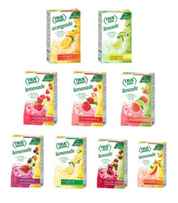 Nine assorted flavors of True (Citrus Sample Kit).