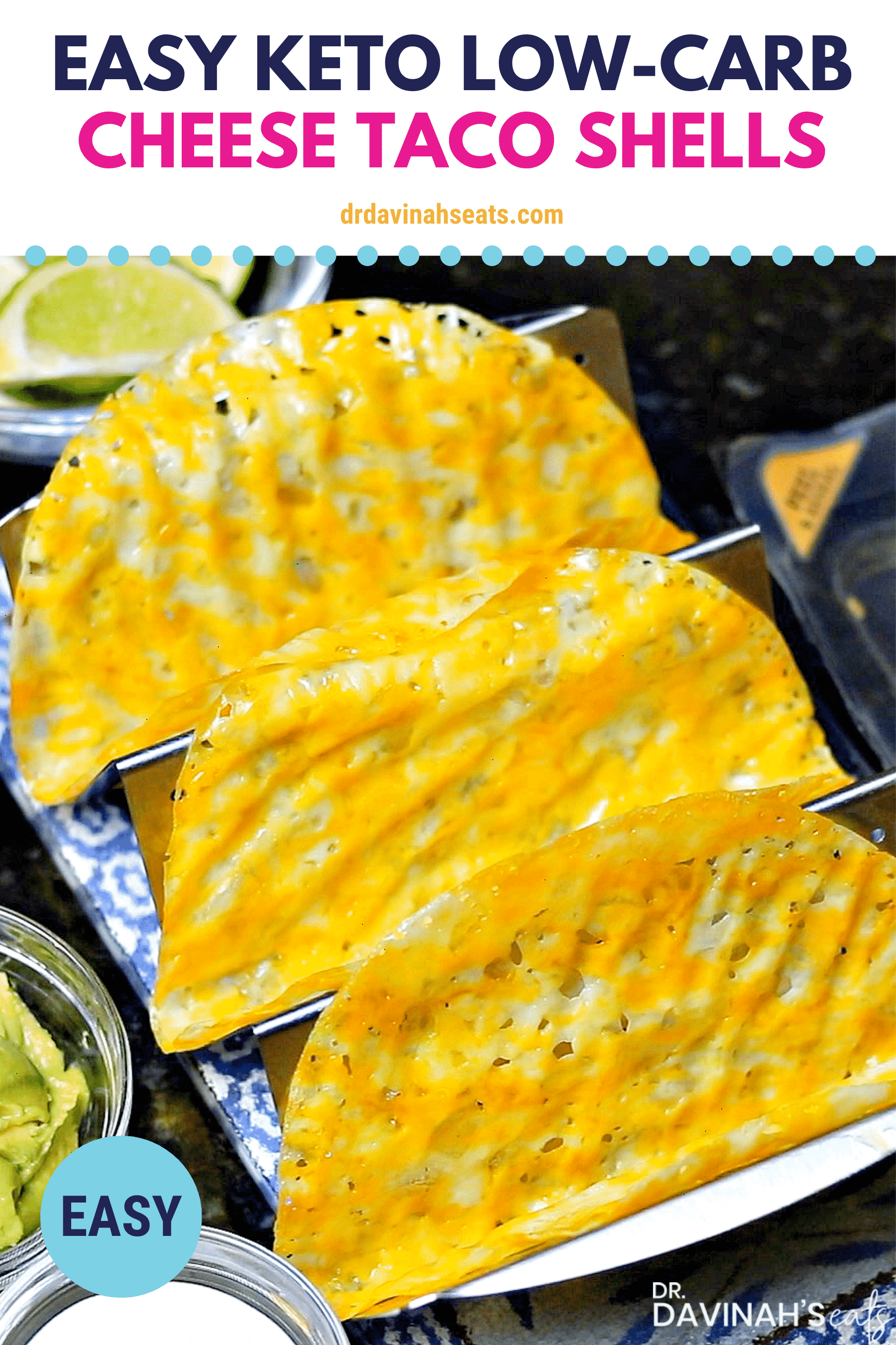 pinterest image for Cheese Taco Shells