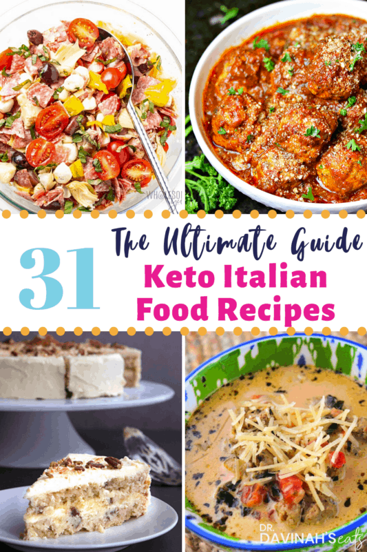 Keto Italian Food Recipes Pinterest image