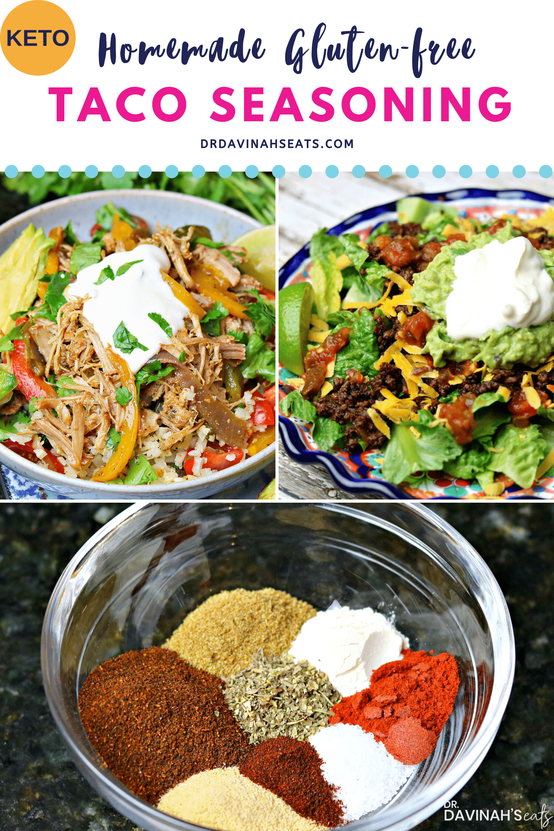 homemade taco seasoning Pinterest image