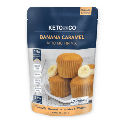 One package of Keto and Co Banana Caramel Keto Muffin Mix