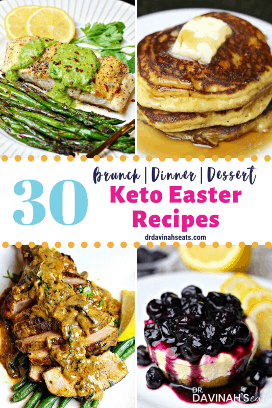 a pinterest image that says 30 Keto Easter recipes