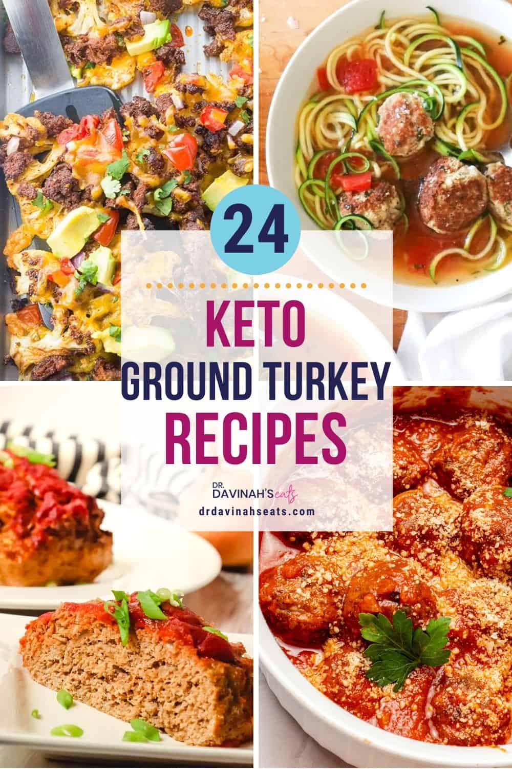 Keto Ground Turkey Recipes Dr Davinah S Eats   Keto Ground Turkey Recipes Pin 