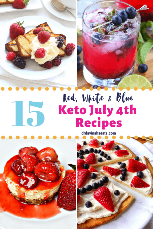 pinterest image for Keto July 4 recipes