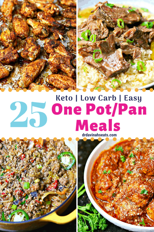 Pinterest image for keto one-pot meals