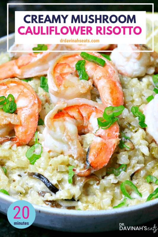 pinterest image for keto risotto