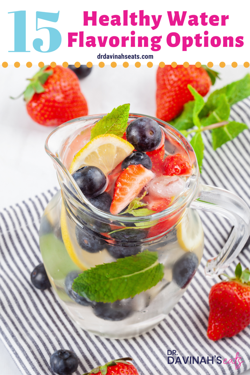 Best Healthy Natural Water Flavoring Options Dr. Davinah's Eats