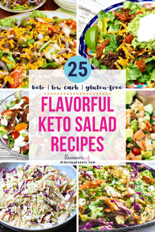 Pinterest image for Keto Salads
