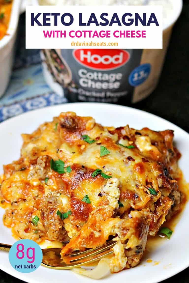 Low Carb Keto Lasagna Recipe with Cottage Cheese - Dr. Davinah's Eats