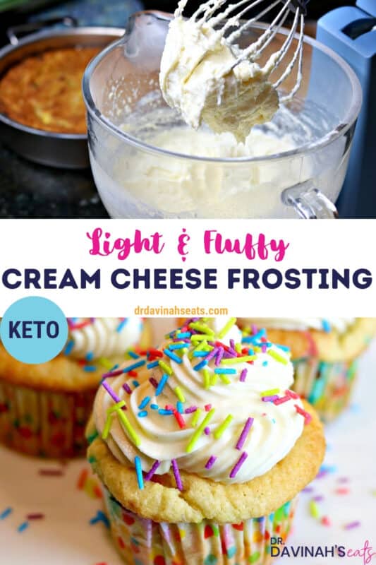 keto cream cheese frosting pinterest image