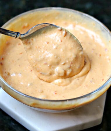 bang bang sauce in a small bowl