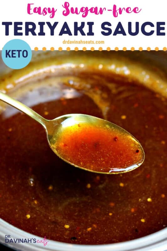 pinterest image or keto teriyaki sauce