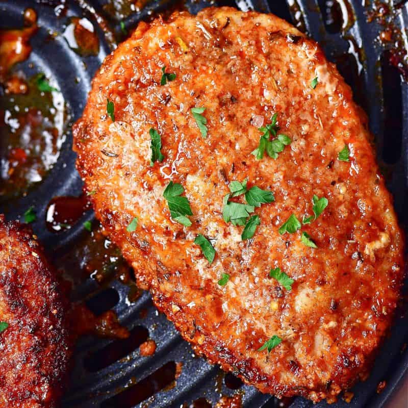Ninja Foodi Air Fryer Pork Chops [+VIDEO] Dr. Davinah's Eats
