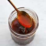 Keto Sweet and Sour Sauce in a glass jar