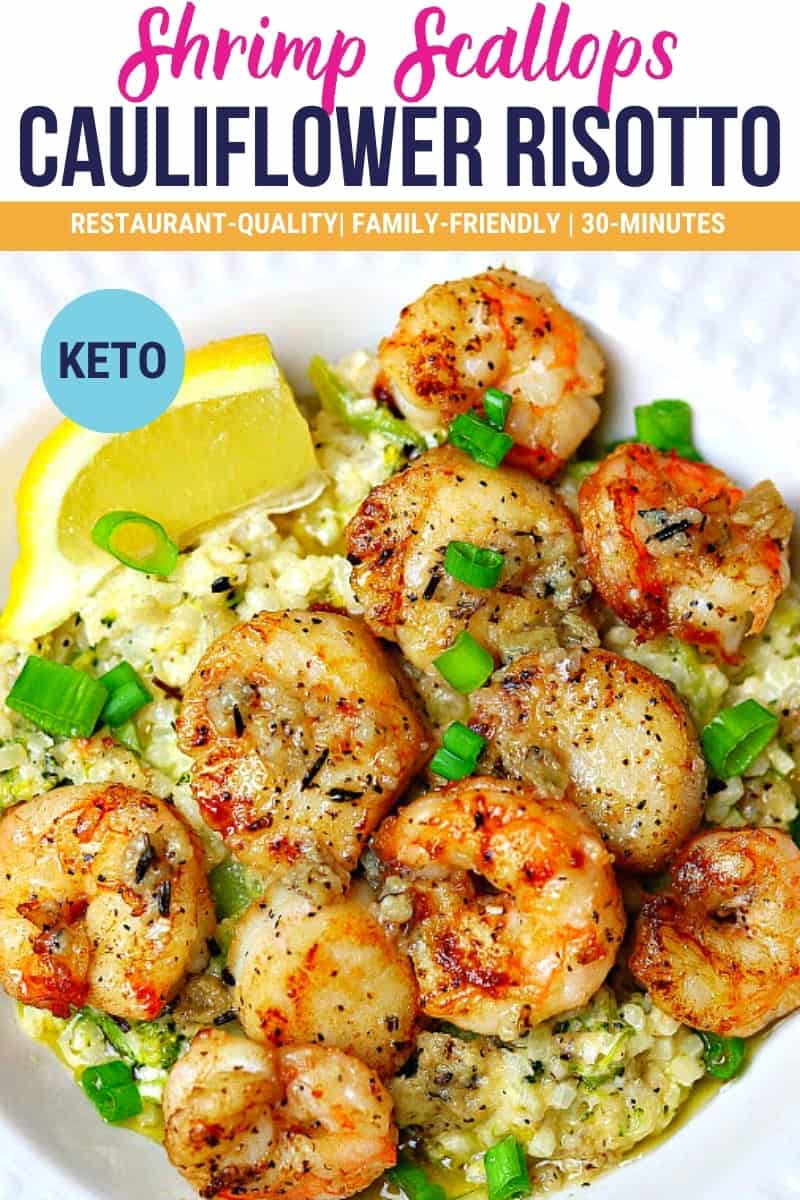 Seared Scallops and Cauliflower Rice Risotto Dr. Davinah's Eats