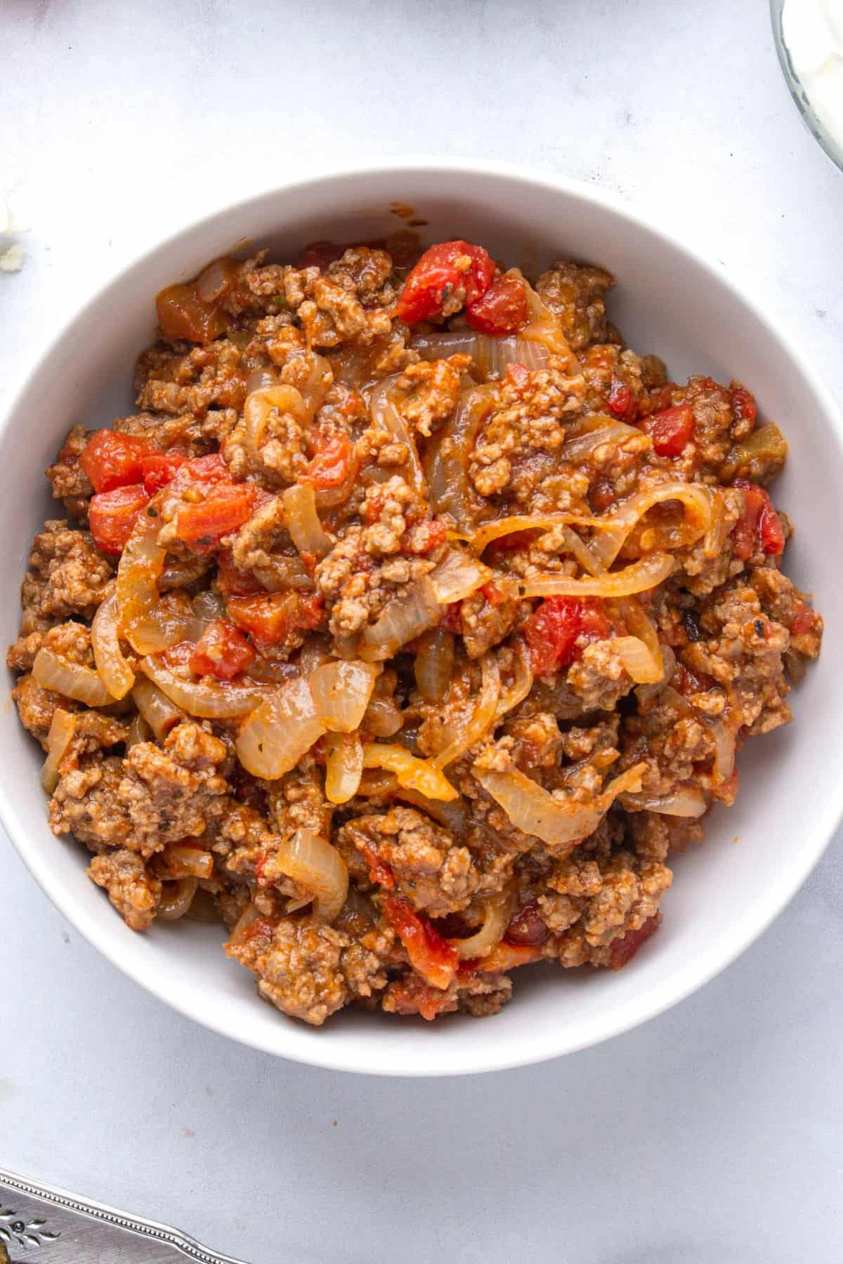 taco meat in a bowl