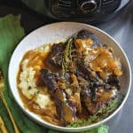 close-up of Pressure Cooker Pot Roast in a bowl