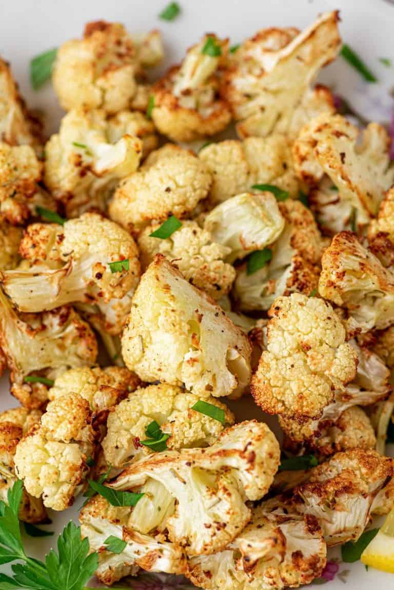 Air Fryer Roasted Cauliflower Recipe - Dr. Davinah's Eats