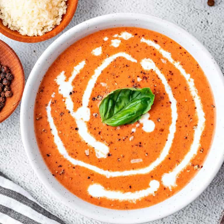 Easy Creamy Keto Tomato Soup Recipe [+VIDEO] Dr. Davinah's Eats