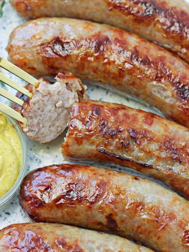 brats sausage on a plate