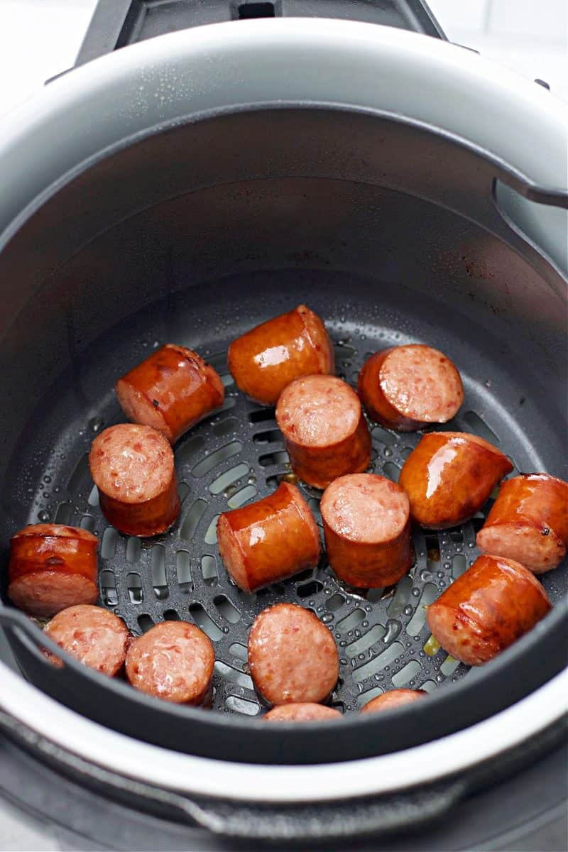 kielbasa in the Ninja Foodi air fryer