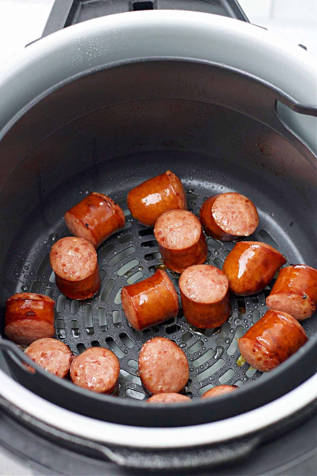 kielbasa in the Ninja Foodi air fryer