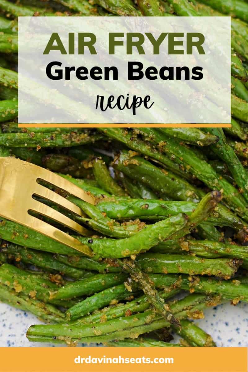 pin image for air fryer green beans recipe