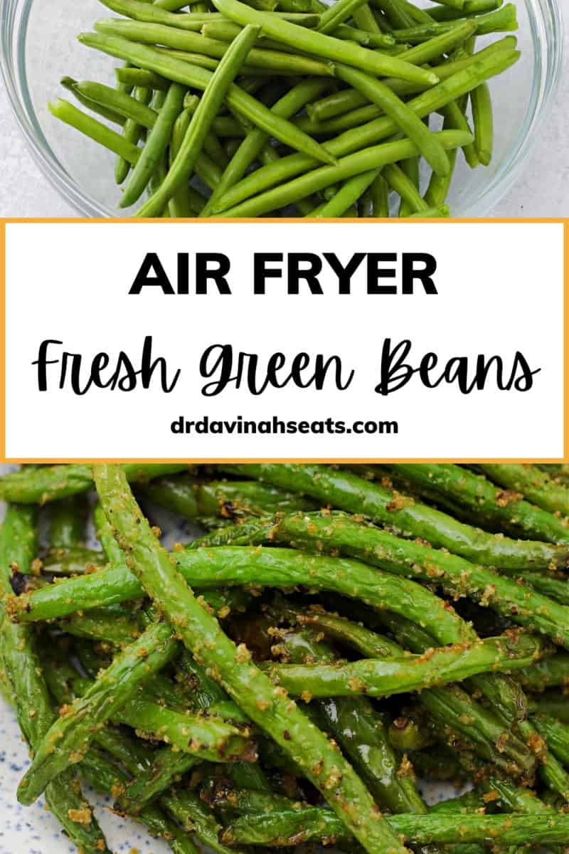 pin image for air fryer fresh green beans