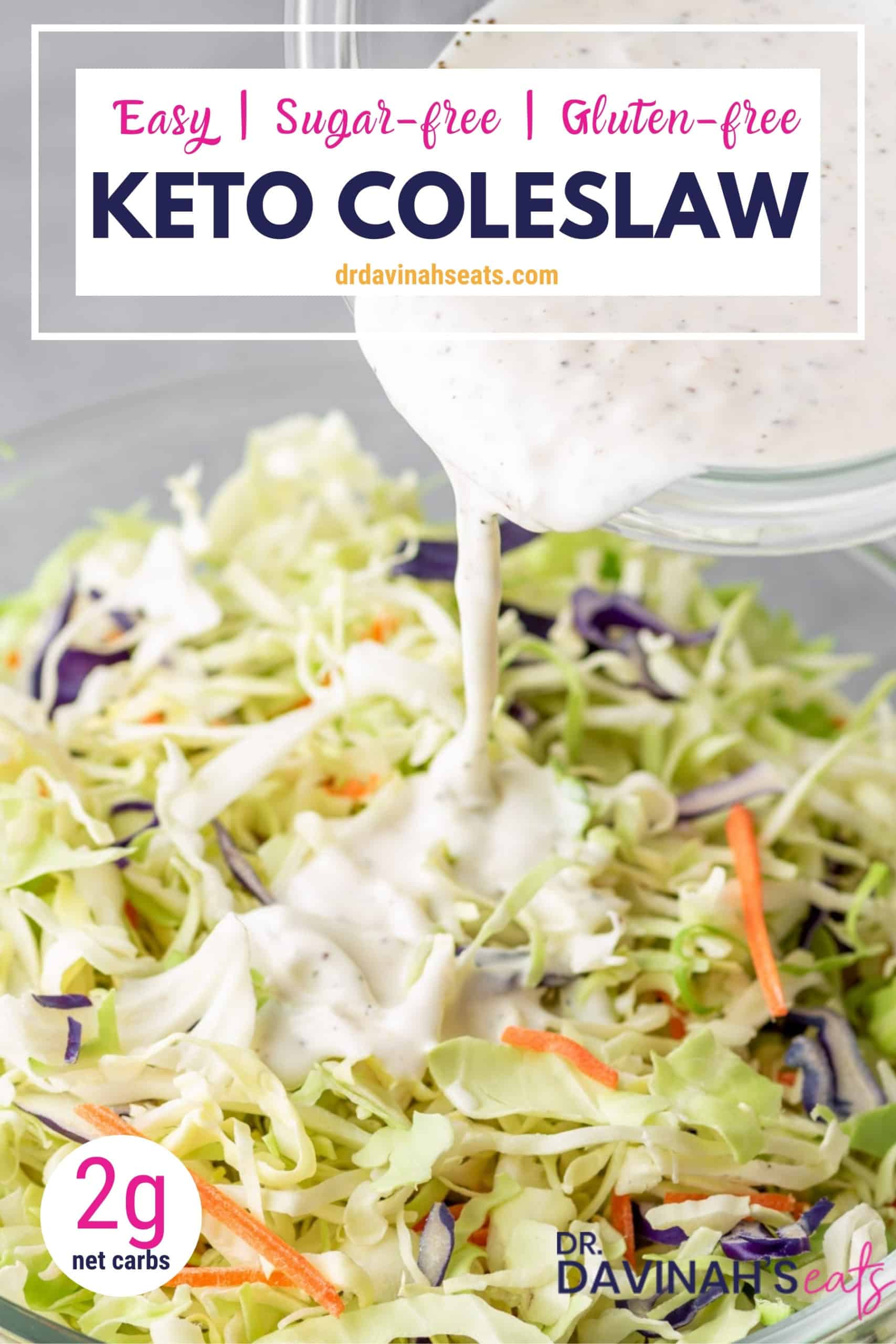 Best Keto Coleslaw Recipe [+VIDEO] Dr. Davinah's Eats